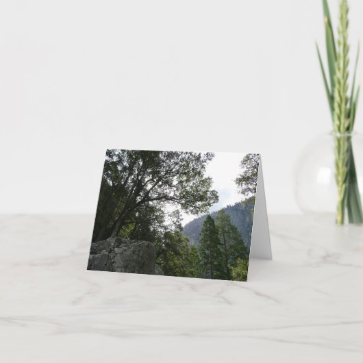 Morning on the Trail to Vernal Falls in Yosemite ノートカード (正面)