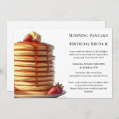Morning Pancake Birthday Brunch | Cozy Weekend  招待状 (正面/裏面)