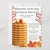 Morning Pancake Birthday Brunch | Cozy Weekend  招待状 (正面)