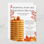 Morning Pancake Birthday Brunch | Cozy Weekend  招待状 (正面/裏面)