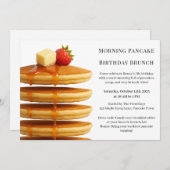 Morning Pancake Birthday Brunch | Cozy Weekend  招待状 (正面/裏面)