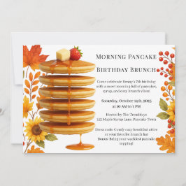 Morning Pancake Birthday Brunch | Cozy Weekend  招待状