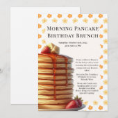 Morning Pancake Birthday Brunch | Cozy Weekend  招待状 (正面/裏面)