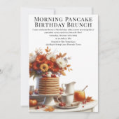 Morning Pancake Birthday Brunch | Cozy Weekend  招待状 (正面)