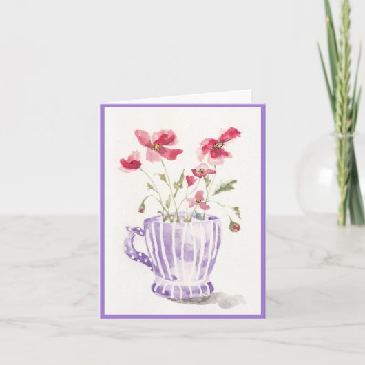Morning Poppies Greeting Card カード (正面)