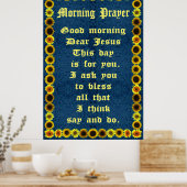 Morning Prayer in a Sunflower Frame ポスター (キッチン)