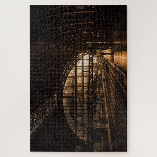 Morning Rail Station ジグソーパズル (縦)