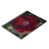 Morning Red Rose Bible Verse Prayer Journal ノートブック (左側)