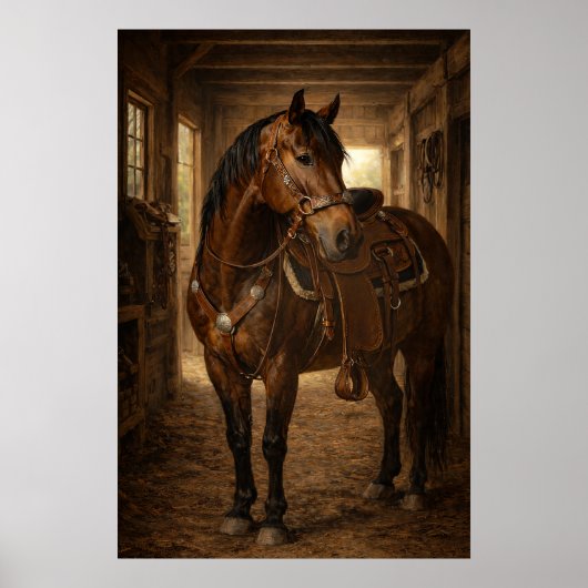 Morning Ride | Horse Art | Poster ポスター (正面)