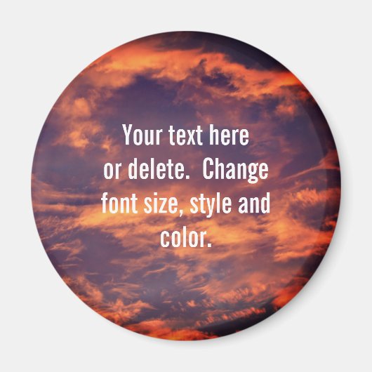 Morning Sky and Clouds Nature Personalized マグネット (正面)