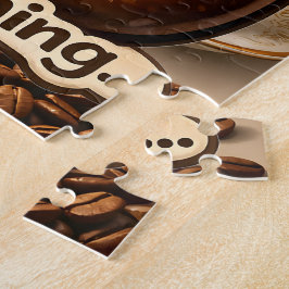 Morning, sleepy coffee bean funny relatable jigsaw ジグソーパズル