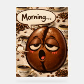 Morning, sleepy coffee bean funny relatable medium アクリルサイン (正面)