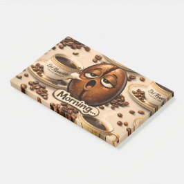 Morning, sleepy coffee bean funny relatable post ポストイット