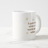 Morning Snowfall | A Quiet Cup | Winter Mug ジャンボコーヒーマグカップ (正面右)