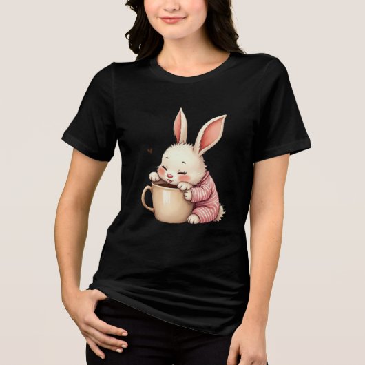 Morning Snuggles Bunny Brew Bliss Cocoa & Cuddles トライブレンドTシャツ (正面)