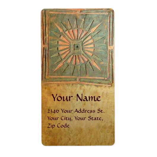 MORNING STAR，緑，茶色の黄色 ラベル (正面)