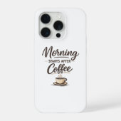 Morning Starts After Coffee - Minimal Coffee iPhoneケース (裏面)