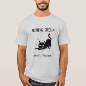 Morning Stretch Cat Almost Functional Graphic Tee Tシャツ (正面)