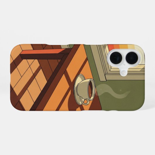 Morning Sun Coffee iPhone 16ケース (裏面横)