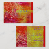 Morning Sun、Damask、抽象芸術テンプレート 名刺 (正面/裏面)