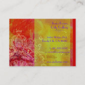 Morning Sun、Damask、抽象芸術テンプレート 名刺 (裏面)