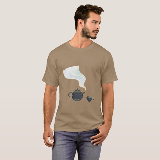 Morning Tea Vibes Tee – Cute Cup & Jug Design Tシャツ (正面フル)