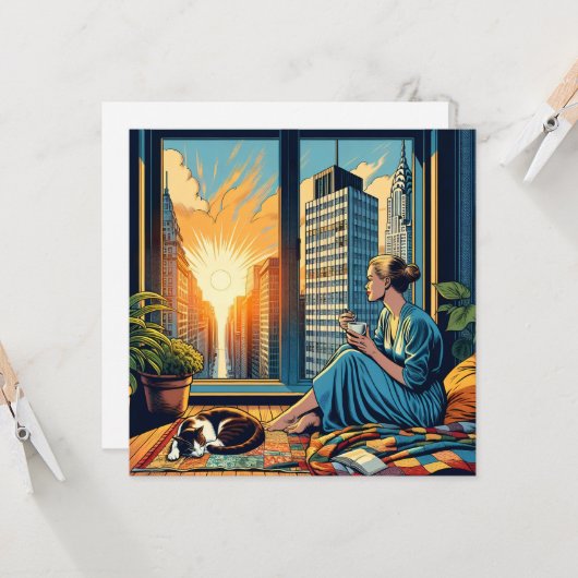 Morning Time in the City | 反省者 カード (正面/裏面インサイチュ)