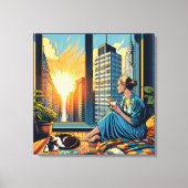 Morning Time in the City | 反省者 キャンバスプリント (正面)