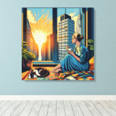 Morning Time in the City | 反省者 キャンバスプリント (インサイチュ (ウッドフロア))