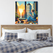 Morning Time in the City | 反省者 キャンバスプリント (インサイチュ (寝室))