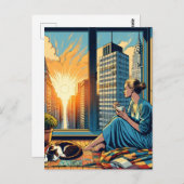 Morning Time in the City | 反省者 ポストカード (正面/裏面)