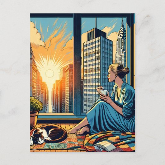 Morning Time in the City | 反省者 ポストカード (正面)