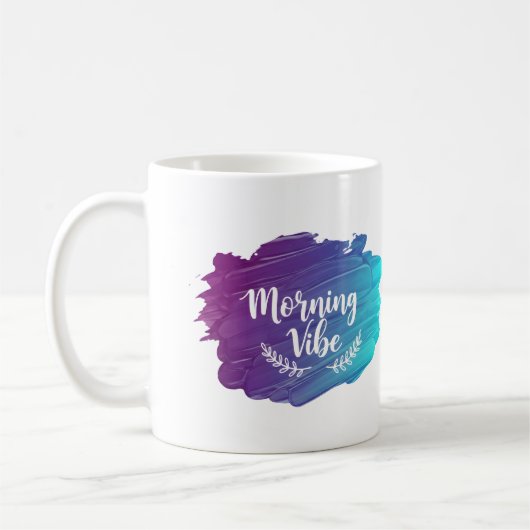 Morning Vibe Brush Stroke Mug コーヒーマグカップ (左)