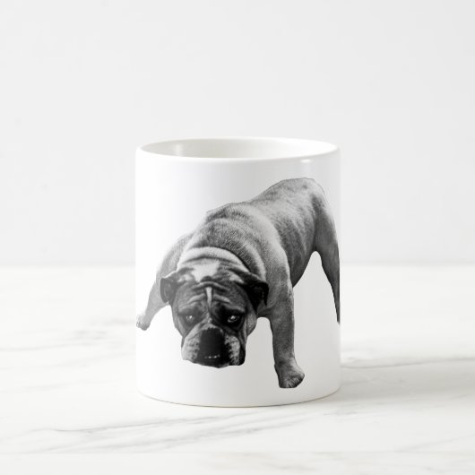 Morning With A Watchful Bulldog コーヒーマグカップ (中央)