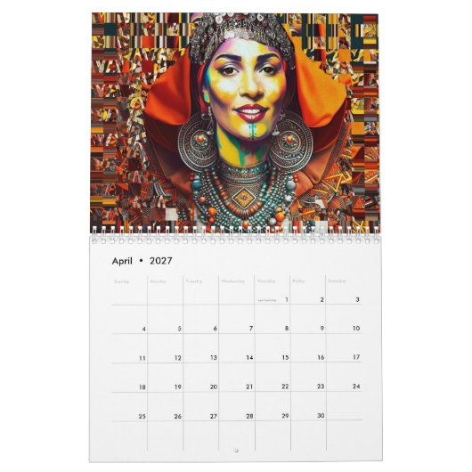 Moroccan Amazigh Beauty Calendrier カレンダー (4月 2027)