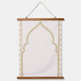 Moroccan Arch Wall Tapestry, Neutral Beige  吊り下げ型タペストリー
