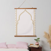 Moroccan Arch Wall Tapestry, Neutral Beige 吊り下げ型タペストリー (寝室)