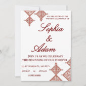 Moroccan Berber Pattern Wedding Invitation (正面)