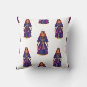 Moroccan Berber Woman Traditional Dress クッション (裏面)