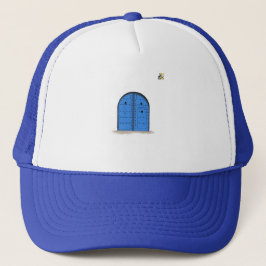 Moroccan Blue Door – Artistic Embroidered Cap キャップ