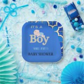 Moroccan Boy Baby Shower  ペーパープレート (パーティー)