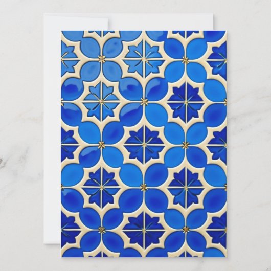 Moroccan boy baby shower Invitation 招待状 (裏面)