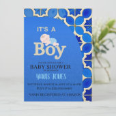 Moroccan boy baby shower Invitation 招待状 (スタンド正面)