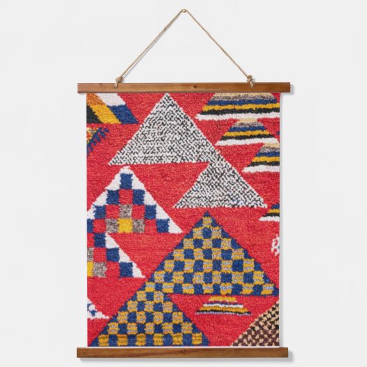 Moroccan carpet inscriptions 吊り下げ型タペストリー (正面)
