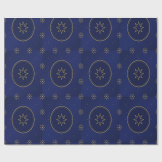 Moroccan Celestial Gold Star Wrapping Paper ラッピングペーパー