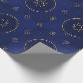 Moroccan Celestial Gold Star Wrapping Paper ラッピングペーパー (角)