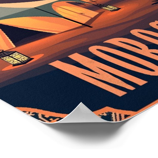 Moroccan Desert Nights – Retro Lantern Glow ポスター (角)