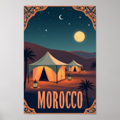 Moroccan Desert Nights – Retro Lantern Glow ポスター (正面)