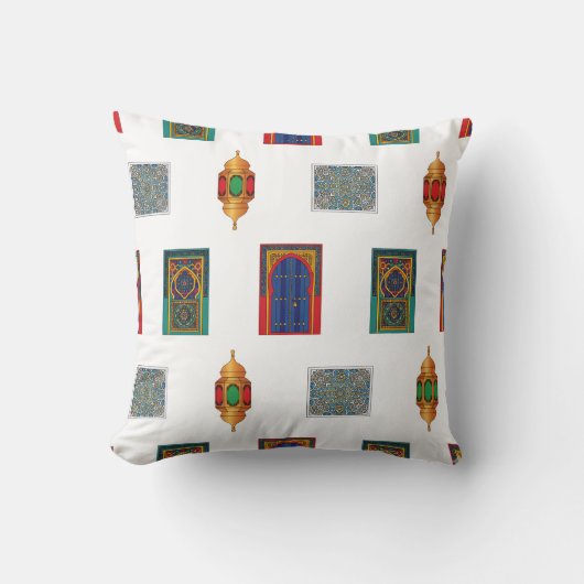 Moroccan Doors and Lanterns Mosaic クッション (正面)