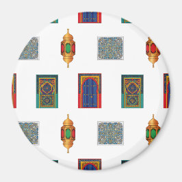 Moroccan Doors and Lanterns Mosaic  マグネット